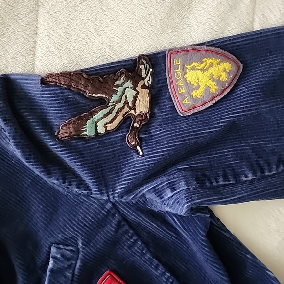 American Eagle Jacket / Deep Blue Stretch Cord / Vt. Patches - Picture 3 of 11